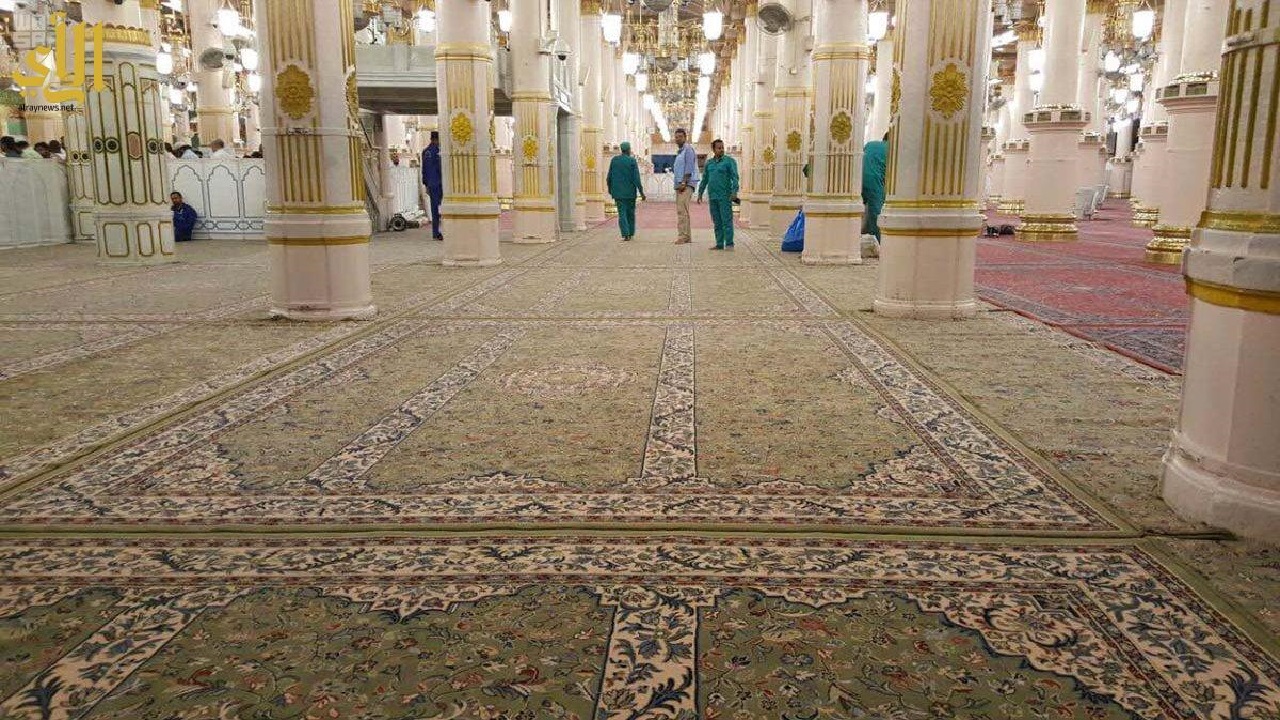 رفع سجاد المسجد النبوي