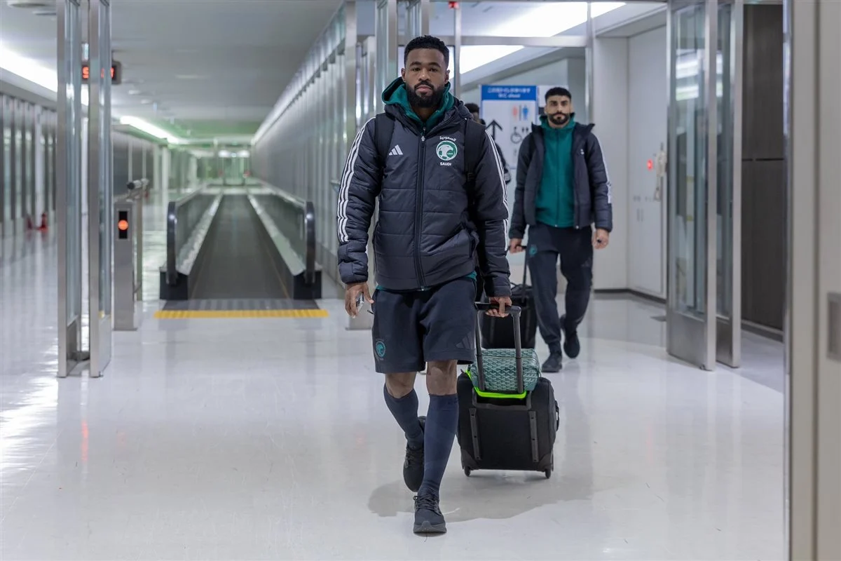 وصول المنتخب السعودي إلى اليابان